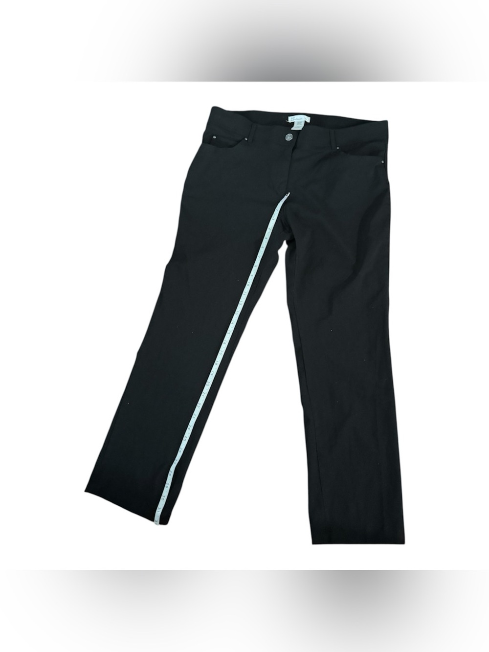 89th + Madison Women's Size 18 Black Stretch Pants Straight Leg Work Trousers